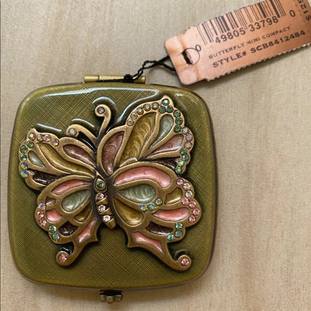Jay Strongwater Butterfly Mini Compact Mirror. New in box!